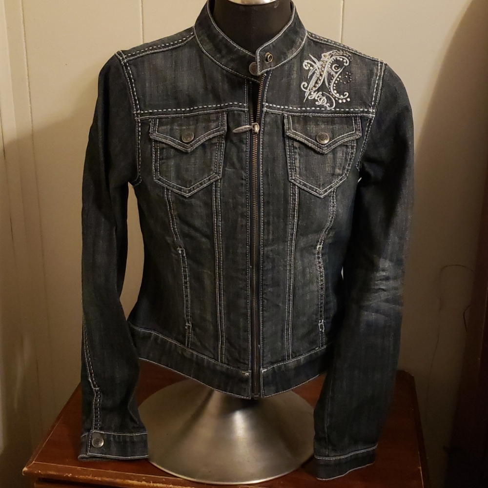 Small harley davidson jean jacket